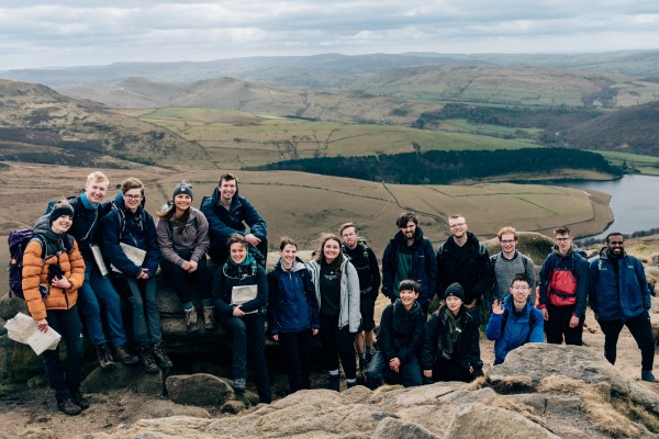 group of people in hiking gear