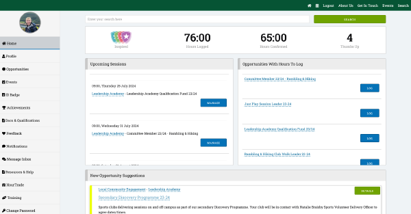 sports leader dashboard